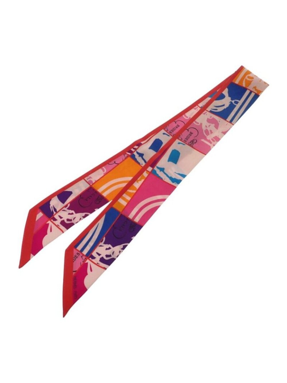 Hermes Brides de Gala En Desordre Order 13 Scarf Silk Red Rouge - Picture 2 of 12